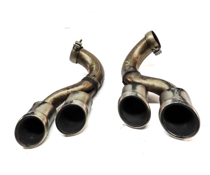 Thumbnail 2: 08-10 PORSCHE CAYENNE 957 REAR MUFFLER EXHAUST HOSE PIPE TIP SET/2