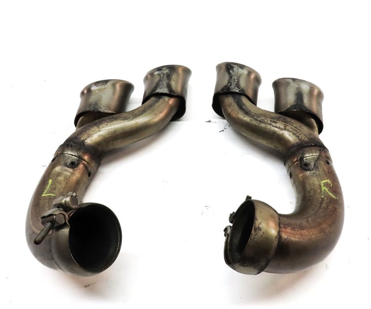 Thumbnail 4: 08-10 PORSCHE CAYENNE 957 REAR MUFFLER EXHAUST HOSE PIPE TIP SET/2