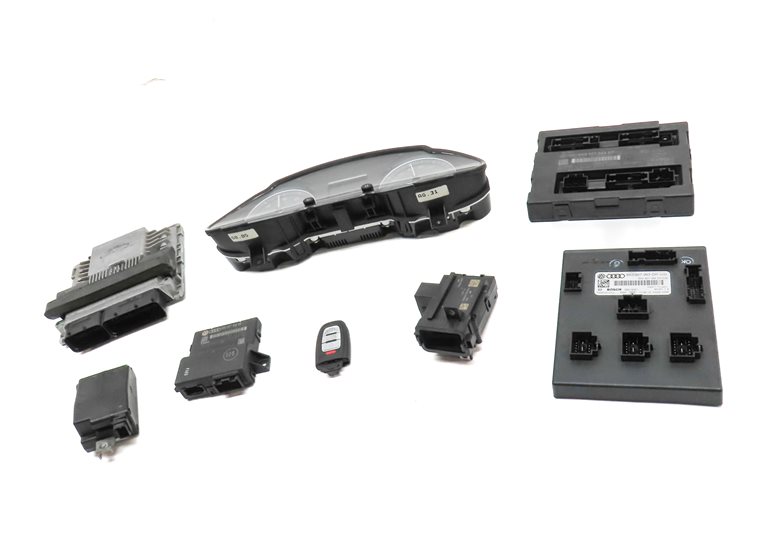Thumbnail 2: 14-17 AUDI SQ5 (B8 8R) 3.0L SUPERCHARGED ENGINE ECM IMMOBILIZER MODULE KEY SET
