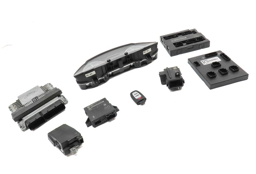 Thumbnail 3: 14-17 AUDI SQ5 (B8 8R) 3.0L SUPERCHARGED ENGINE ECM IMMOBILIZER MODULE KEY SET