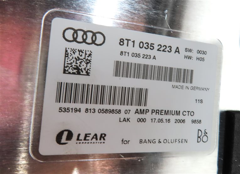 Thumbnail 5: 13-17 AUDI A4 S4 A5 S5 RS5 Q5 Q7 (B8 8K 8R 4M) BANG & OLUFSEN AUDIO AMP AMPLIFER
