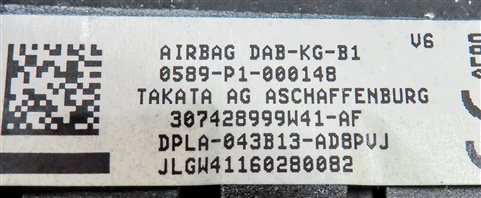 Thumbnail 6: 14-17 RANGE ROVER SPORT (L405 L494) 3.0L STEERING WHEEL AIRBAG AIR BAG (BLACK)