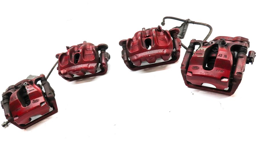 Thumbnail 2: 10-17 LR4 DISCOVERY RANGE ROVER SPORT FRONT & REAR BRAKE CALIPER SET (RED)