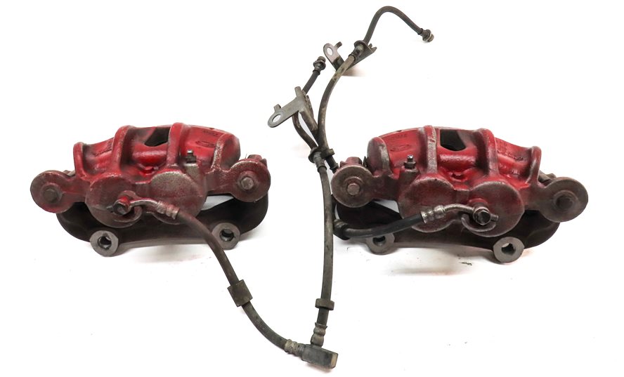 Thumbnail 5: 10-17 LR4 DISCOVERY RANGE ROVER SPORT FRONT & REAR BRAKE CALIPER SET (RED)