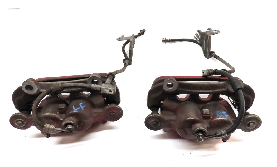 Thumbnail 6: 10-17 LR4 DISCOVERY RANGE ROVER SPORT FRONT & REAR BRAKE CALIPER SET (RED)