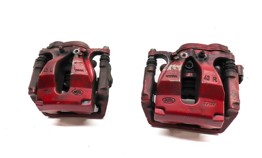 Thumbnail 9: 10-17 LR4 DISCOVERY RANGE ROVER SPORT FRONT & REAR BRAKE CALIPER SET (RED)