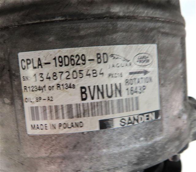Thumbnail 7: 10-19 JAGUAR XE XF XJ LR4 RANGE ROVER SPORT (L320 L322 L405 L494) A/C COMPRESSOR