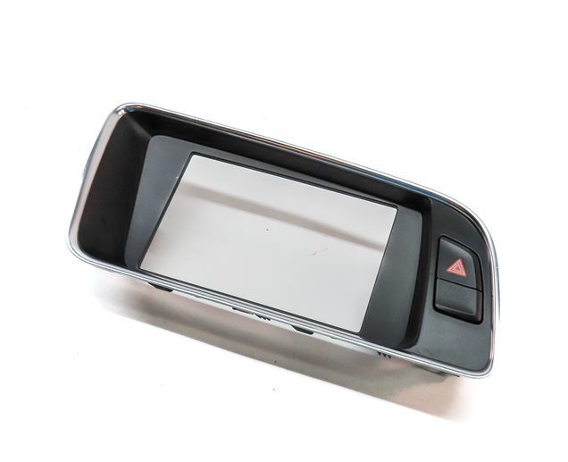 2013 AUDI Q5 (B8 8R) FRONT GPS INFORMATION DISPLAY SCREEN TRIM w/ SWITCHES