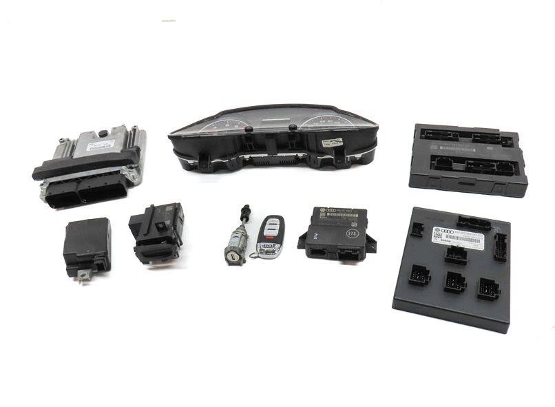 Thumbnail 3: 2013 AUDI Q5 (B8 8R) 2.0L CPMA TURBO ENGINE ECM BCM IMMOBILIZER MODULE KEY SET