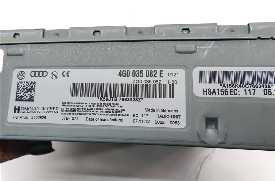 Thumbnail 5: 2013 AUDI Q5 (B8 8R) HARMAN BECKER RADIO STEREO RECEIVER CONTROL MODULE