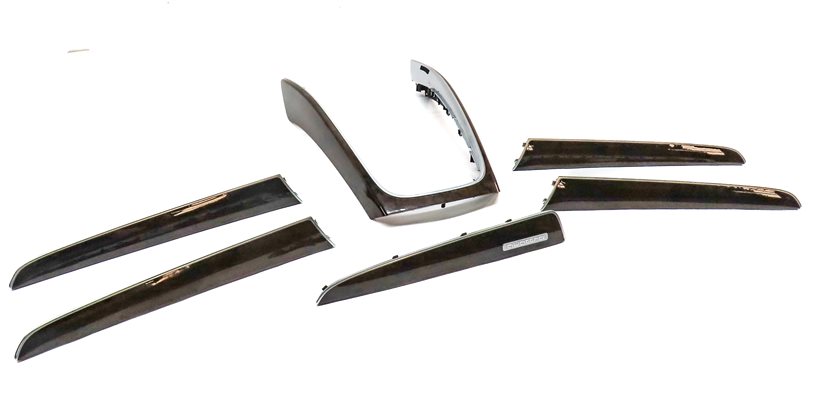 Thumbnail 3: 2013 AUDI Q5 (B8 8R) DASH DOOR CONSOLE INTERIOR WOOD GRAIN TRIM SET (Walnut)