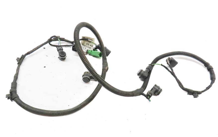 Thumbnail 2: 2016 PORSCHE CAYENNE (958) REAR PDC PARK DISTANCE SENSOR SET w/ HARNESS (Black)