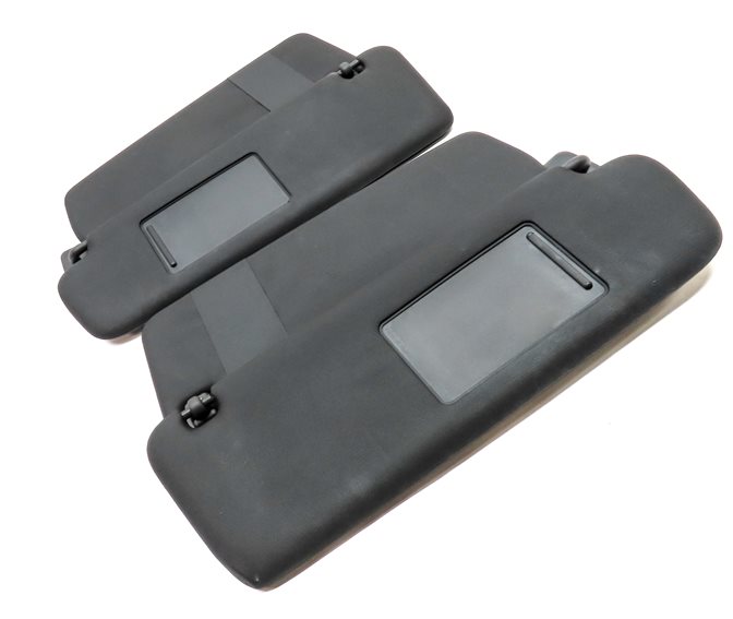 Thumbnail 3: 15-18 PORSCHE CAYENNE (958) FRONT LEFT & RIGHT SUNVISOR SUN VISOR SET (Black)
