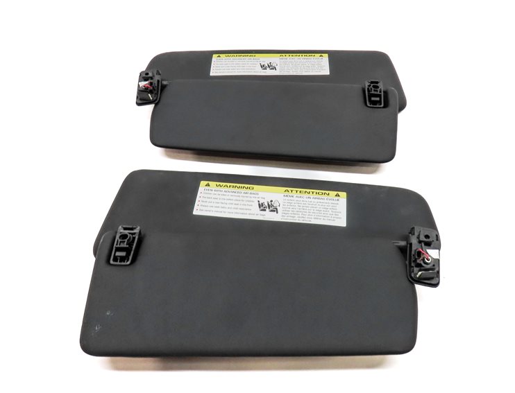 Thumbnail 5: 15-18 PORSCHE CAYENNE (958) FRONT LEFT & RIGHT SUNVISOR SUN VISOR SET (Black)
