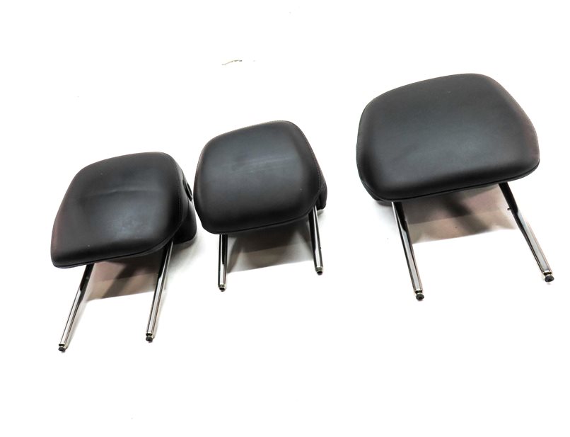 Thumbnail 2: 11-18 PORSCHE CAYENNE (958 970 G1) REAR LEFT RIGHT CENTER HEADREST SET 3 (Black)