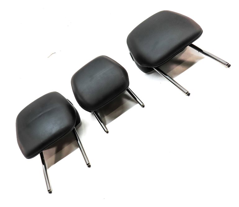 Thumbnail 3: 11-18 PORSCHE CAYENNE (958 970 G1) REAR LEFT RIGHT CENTER HEADREST SET 3 (Black)