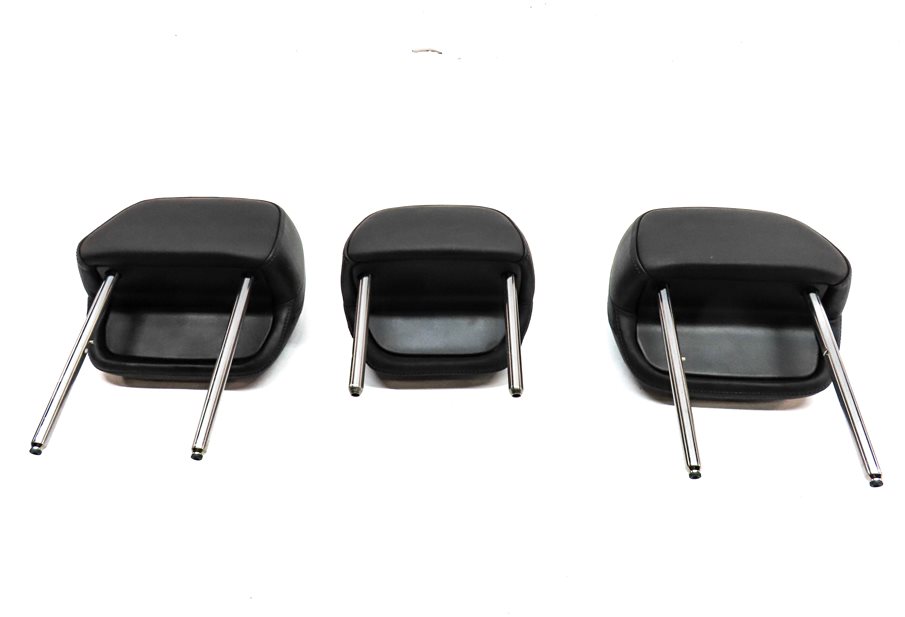 Thumbnail 6: 11-18 PORSCHE CAYENNE (958 970 G1) REAR LEFT RIGHT CENTER HEADREST SET 3 (Black)