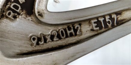Thumbnail 3: 2011-2018 PORSCHE CAYENNE (958) 20x9 ALUMINUM ALLOY Y-SPOKE WHEEL RIM