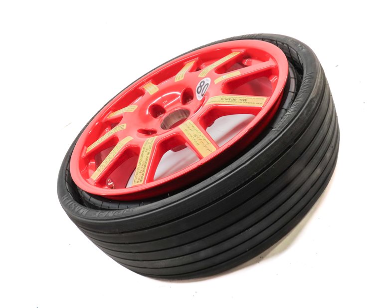 Thumbnail 3: 20123-2018 PORSCHE CAYENNE (958) 18x6.5 ALUMINUM ALLOY WHEEL SPARE TIRE (RED)