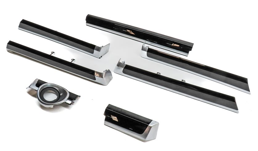 Thumbnail 1: 2016 PORSCHE CAYENNE (958) DASH DOOR INTERIOR TRIM PANEL SET (PIANO BLACK)