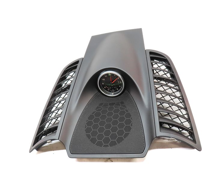 Thumbnail 2: 2016 PORSCHE CAYENNE (958) FRONT CENTER DASH SPEAKER GRILLE TRIM w/ ANALOG CLOCK