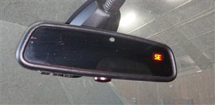 Thumbnail 2: 2009 BMW X6 (E71) INTERIOR REARVIEW MIRROR w/AUTO DIM COMPASS HOMELINK (Black)