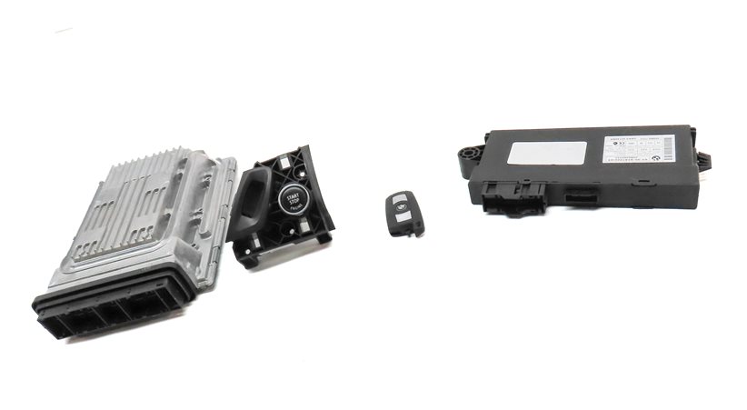 Thumbnail 2: 08-13 BMW X5 X6 (E70 E71) 4.4L N63 ENGINE DME CAS 3 IMMOBILIZER MODULE KEY SET
