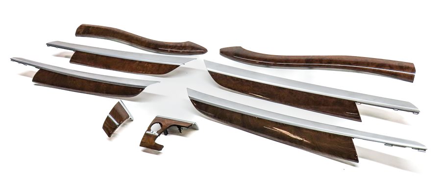 2009 BMW X6 (E71) INTERIOR DASH FRONT & REAR DOOR TRIM SET/8 (Ash)