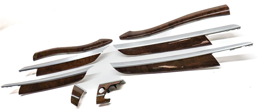 Thumbnail 2: 2009 BMW X6 (E71) INTERIOR DASH FRONT & REAR DOOR TRIM SET/8 (Ash)