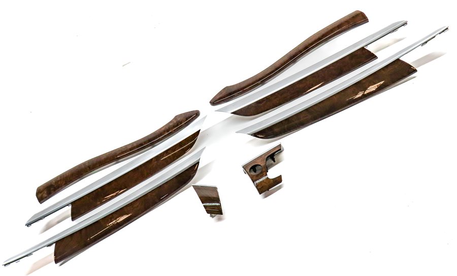 Thumbnail 3: 2009 BMW X6 (E71) INTERIOR DASH FRONT & REAR DOOR TRIM SET/8 (Ash)