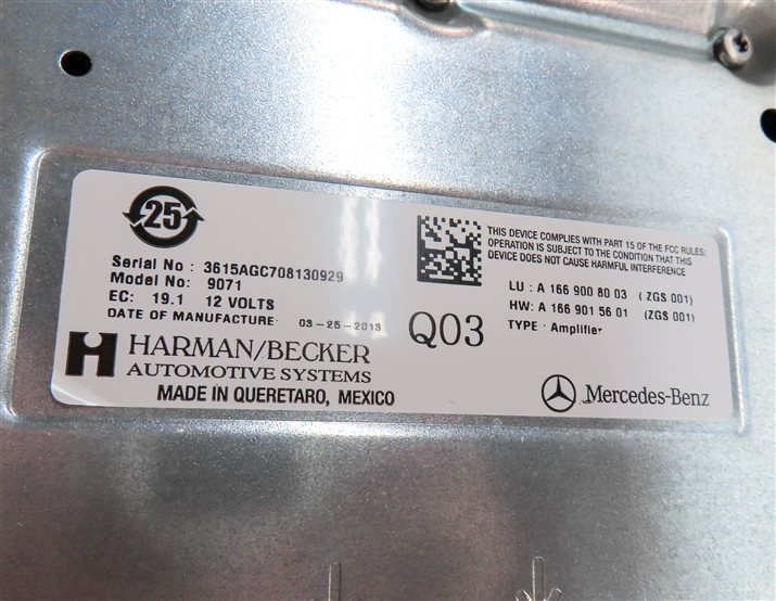 Thumbnail 5: 2013 MERCEDES ML350 (W166) RADIO STEREO AUDIO SOUND SYSTEM AMP AMPLIFER