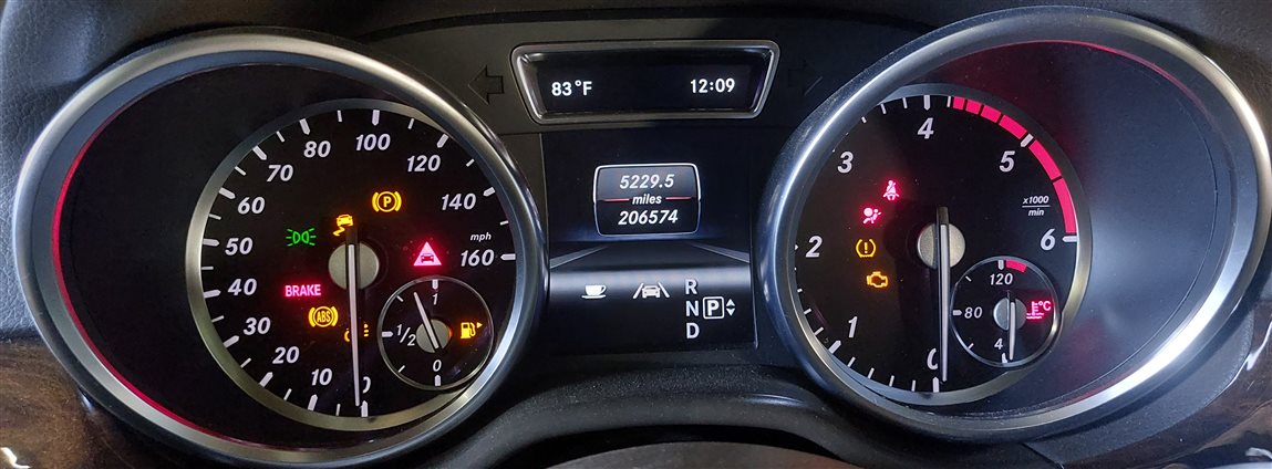 Thumbnail 2: 13 MERCEDES ML GL (W166 X166) SPEEDOMETER INSTRUMENT GUAGE CLUSTER (206k)