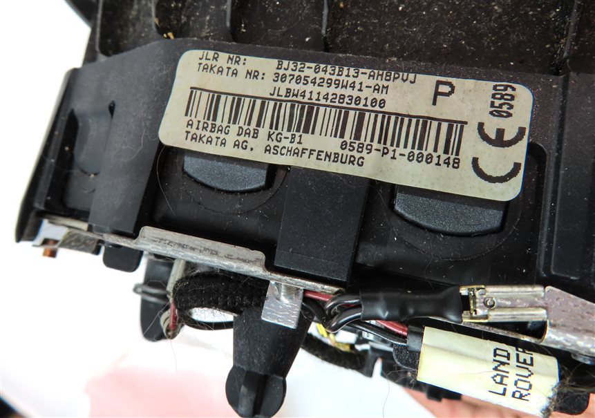 Thumbnail 7: 14-17 EVOQUE (L538) FRONT LEFT DRIVER STEERING WHEEL AIRBAG AIR BAG SRS (Black)