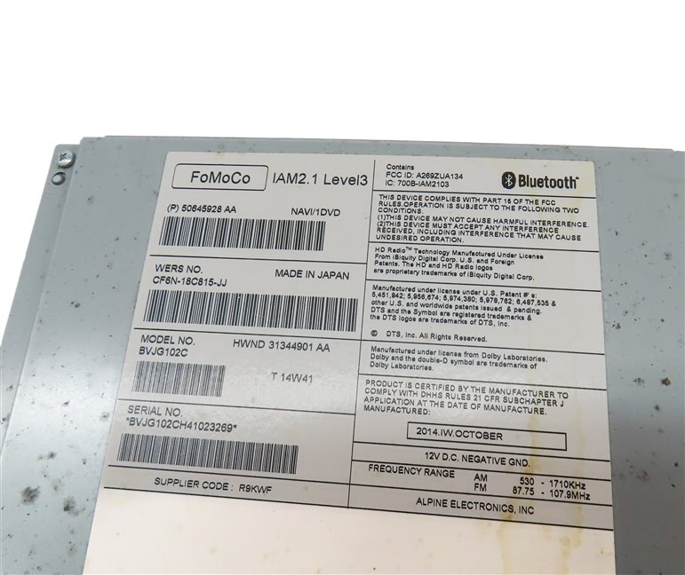 Thumbnail 5: 12-16 RANGE ROVER SPORT EVOQUE LR4 (L320 L405 L494 L538) CD NAV STEREO RECEIVER