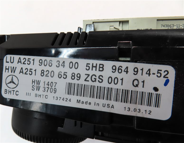 Thumbnail 7: 2010-2013 MERCEDES GL ML R (W164 W251 X164) FRONT HEATER A/C TEMPERATURE CONTROL