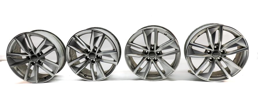Thumbnail 1: 17-18 AUDI Q3 (8U) 18x7 ALUMINUM ALLOY 5-SPOKE FAN FLARED SPOKE WHEEL RIM SET-4