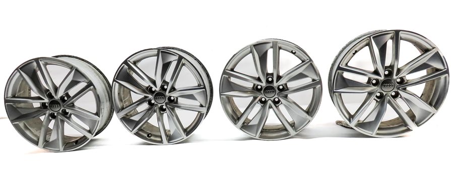 Thumbnail 2: 17-18 AUDI Q3 (8U) 18x7 ALUMINUM ALLOY 5-SPOKE FAN FLARED SPOKE WHEEL RIM SET-4