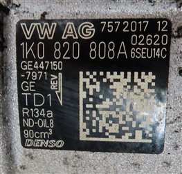 Thumbnail 7: 09-18 VW AUDI A3 Q3 TT BEETLE JETTA PASSAT (8P 8U) 2.0L A/C AIR COMPRESSOR PUMP