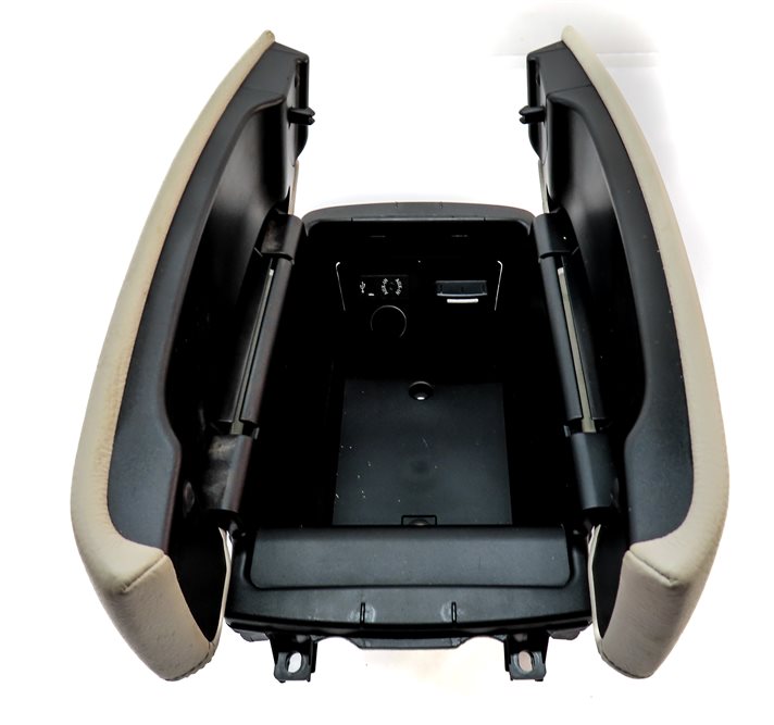 Thumbnail 8: 14-18 BMW X5 X6 F15 X16 FRONT CENTER CONSOLE ARMREST STORAGE (Ivory White)