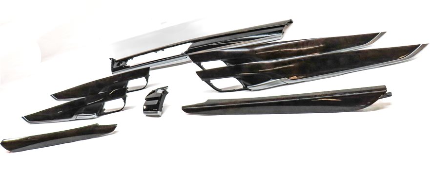 Thumbnail 2: 2015 BMW X5 (F15) INTERIOR DASH CENTER CONSOLE DOOR TRIM PANEL SET/8 (Poplar)