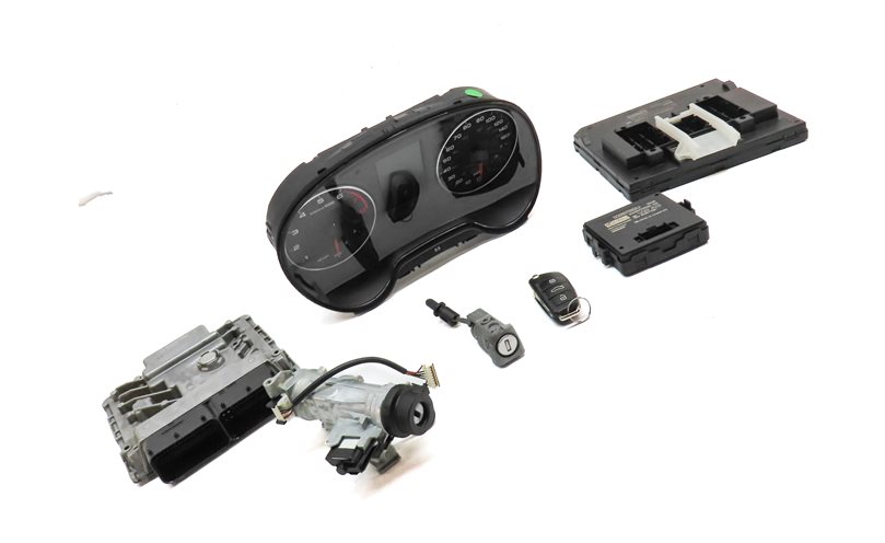 Thumbnail 4: 2016 AUDI A3 (8V) 1.8L CNSB TURBO ENGINE ECM BCM IMMOBILIZER MODULE LOCK KEY SET