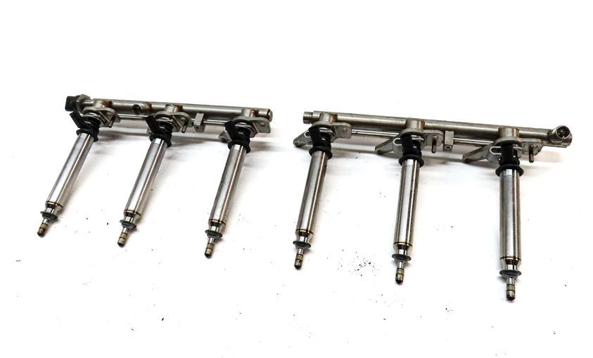 Thumbnail 2: 2013 MERCEDES C300 (W204) 3.5L (276.957) ENGINE FUEL INJECTOR SET/6 w/ RAILS