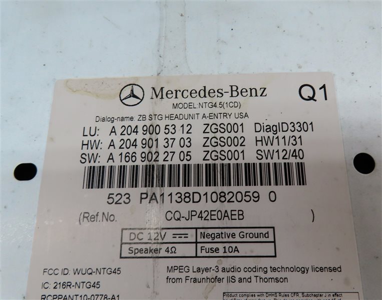 Thumbnail 7: 2013 MERCEDES BENZ C250 C300 C350 (W204) GPS NAVIGATION CD RADIO STEREO RECEIVER