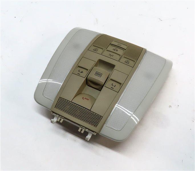 Thumbnail 1: 13 MERCEDES C300 W204 FRONT INTERIOR OVERHEAD DOME LIGHT LAMP w/SWITCHES (Beige)