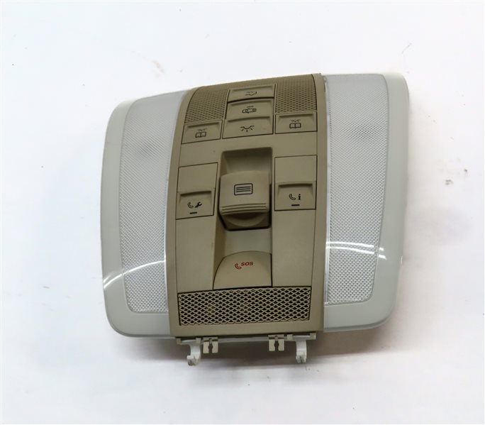 Thumbnail 2: 13 MERCEDES C300 W204 FRONT INTERIOR OVERHEAD DOME LIGHT LAMP w/SWITCHES (Beige)