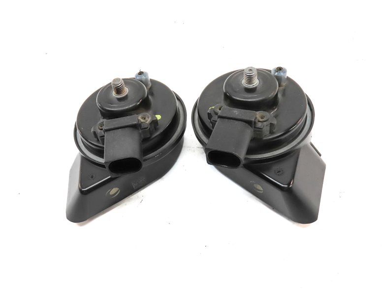 Thumbnail 4: 2007-2015 AUDI Q7 R8 (4L 4S) HIGH & LOW TONE NOTE SIGNAL SAFETY HORN SET-2