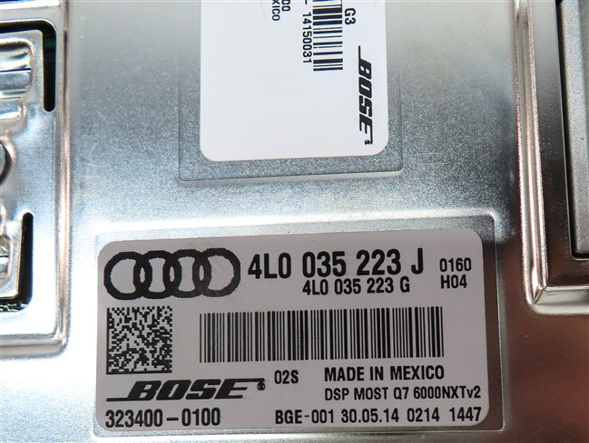 Thumbnail 7: 2013-2015 AUDI Q7 (4L) RADIO STEREO BOSE AUDIO AMP AMPLIFIER (OPTION 8RY)