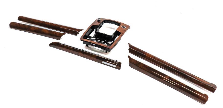 15 AUDI Q7 (4L) INTERIOR DASH CENTER CONSOLE FRONT/REAR DOOR TRIM SET/6 (Walnut)