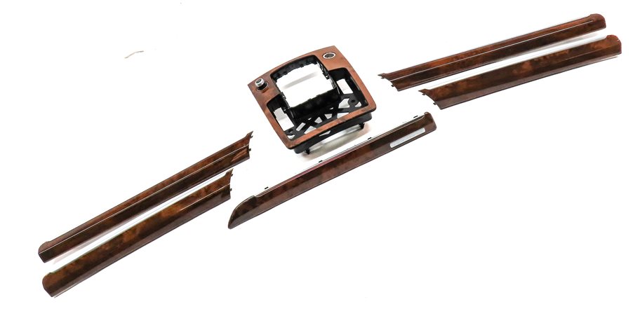 Thumbnail 3: 15 AUDI Q7 (4L) INTERIOR DASH CENTER CONSOLE FRONT/REAR DOOR TRIM SET/6 (Walnut)