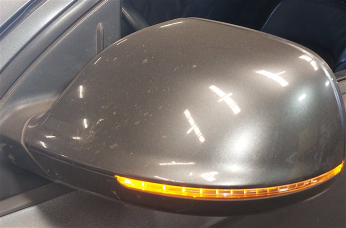 Thumbnail 2: 2013-2015 AUDI Q7 (4L) LEFT DRIVER P-FOLD BLIND SPOT DOOR MIRROR (Gray)